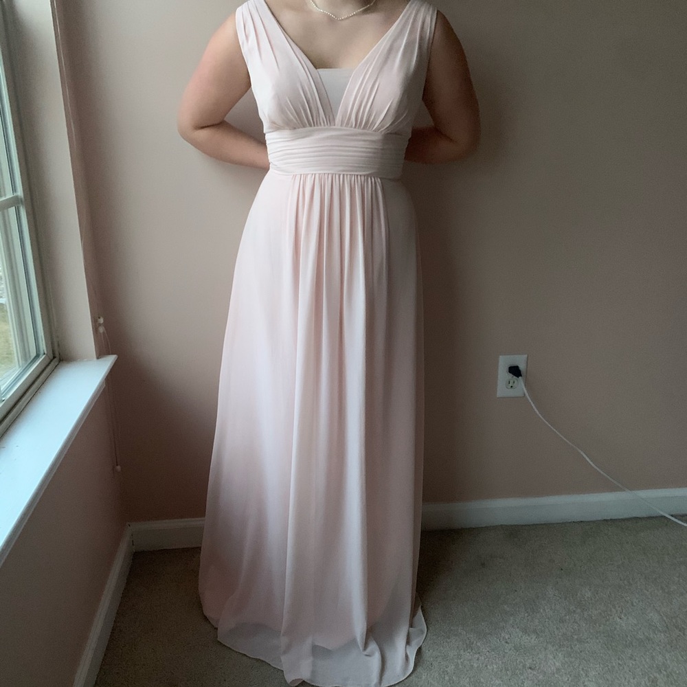 Bill levkoff petal pink bridesmaids dress